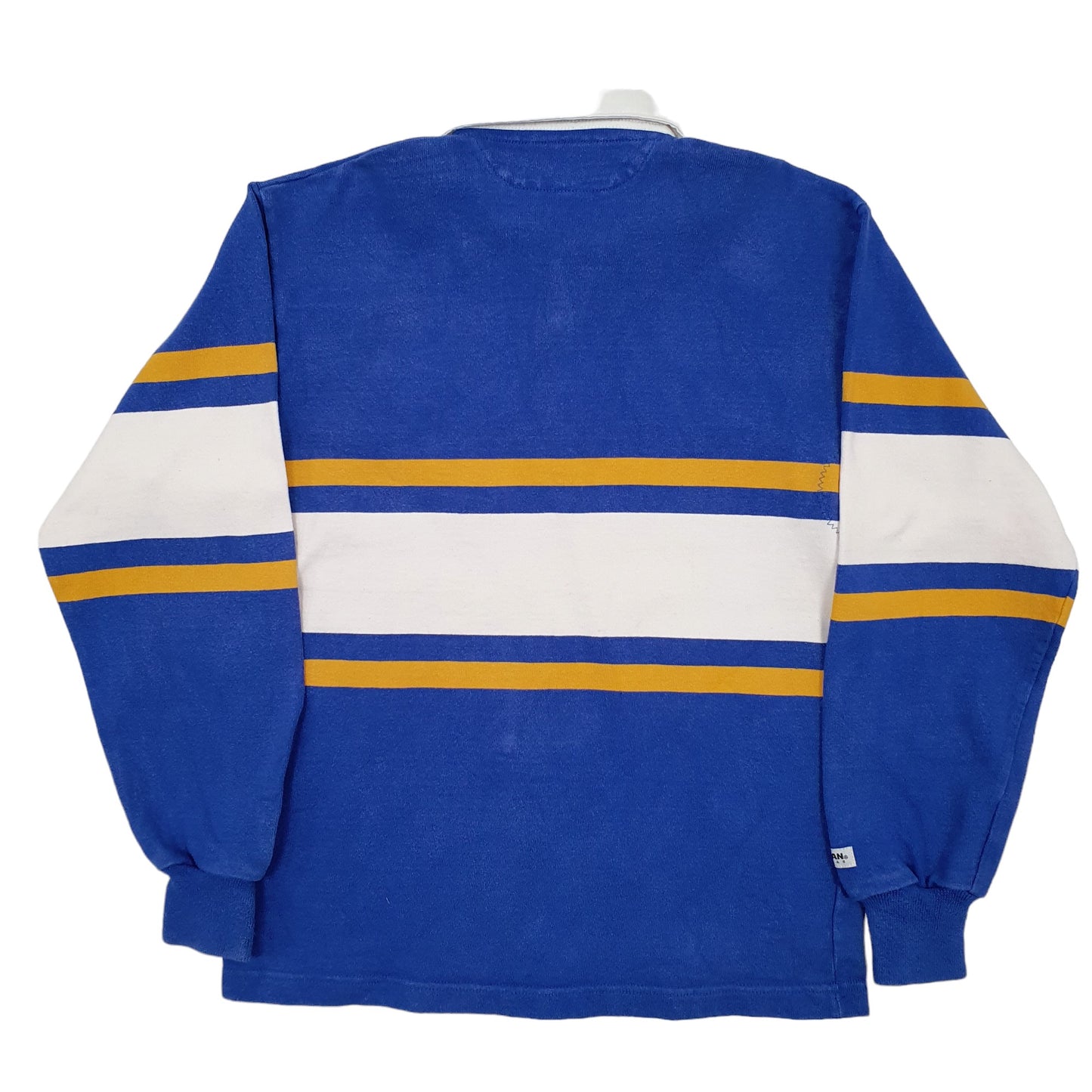 Mens Blue Barbarian Rugby St Maximillan Long Sleeve Polo Shirt