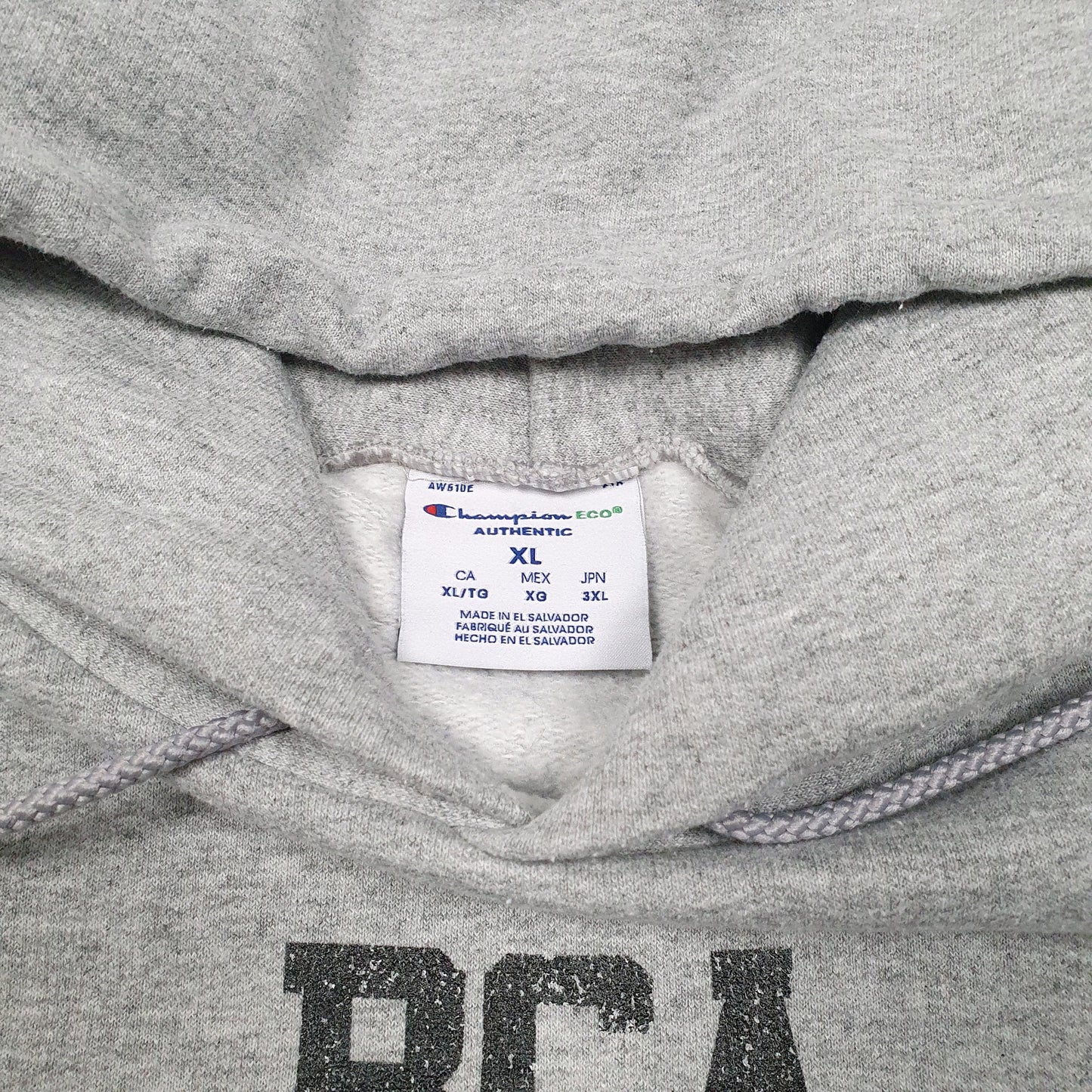 Mens Grey Champion BCA Soccer Royals USA Hoodie Jumper