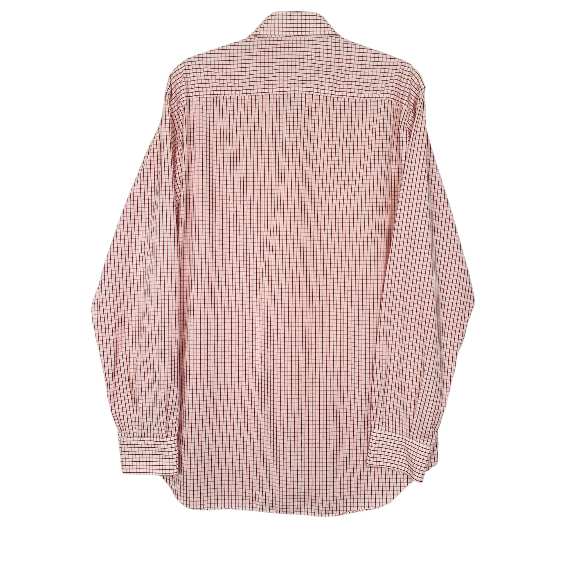 Mens Red Burberry  Long Sleeve Shirt