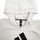 Womens White Adidas Spellout Hoodie Jumper