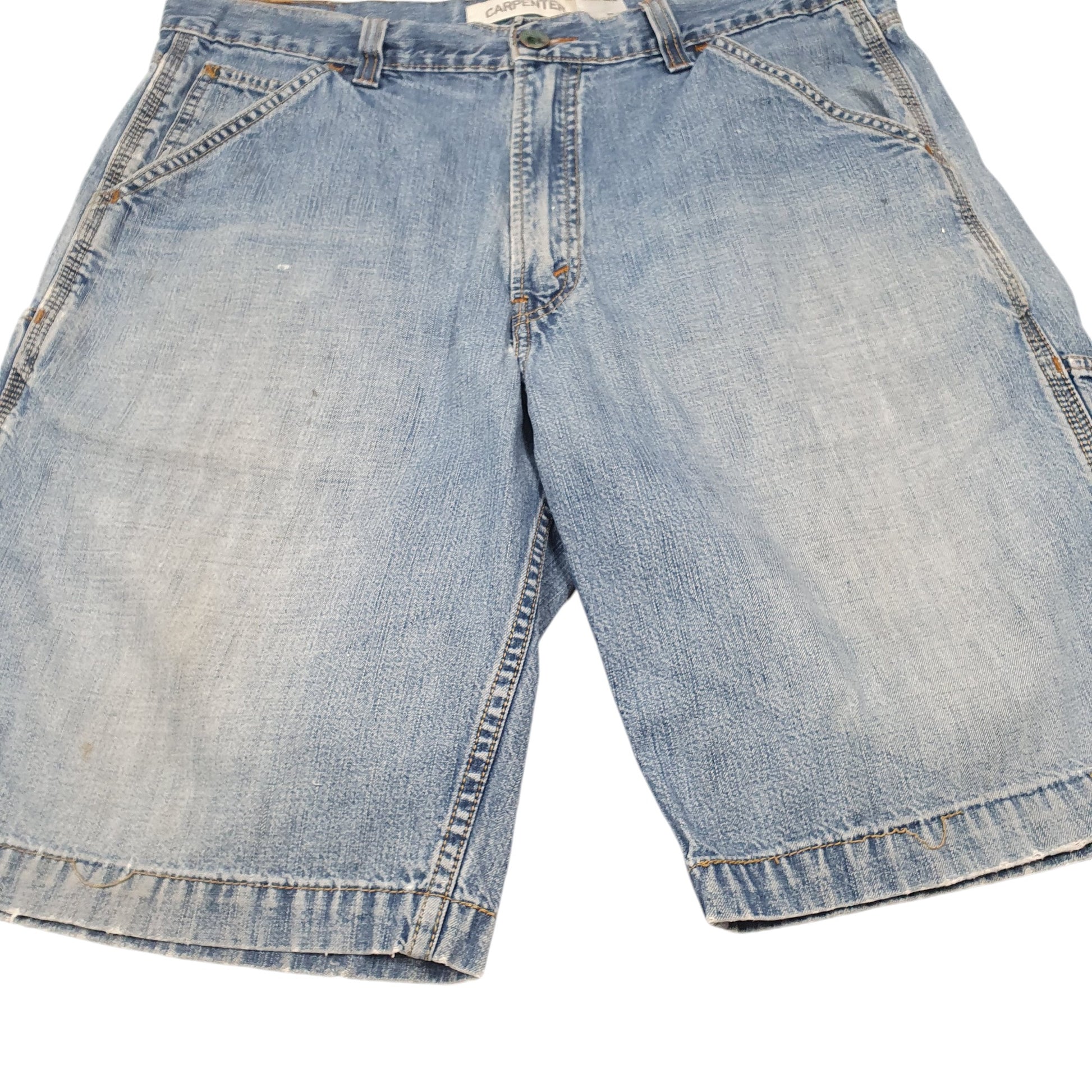 Mens Blue Levis Denim Jeans Jorts Baggy Carpenter Shorts