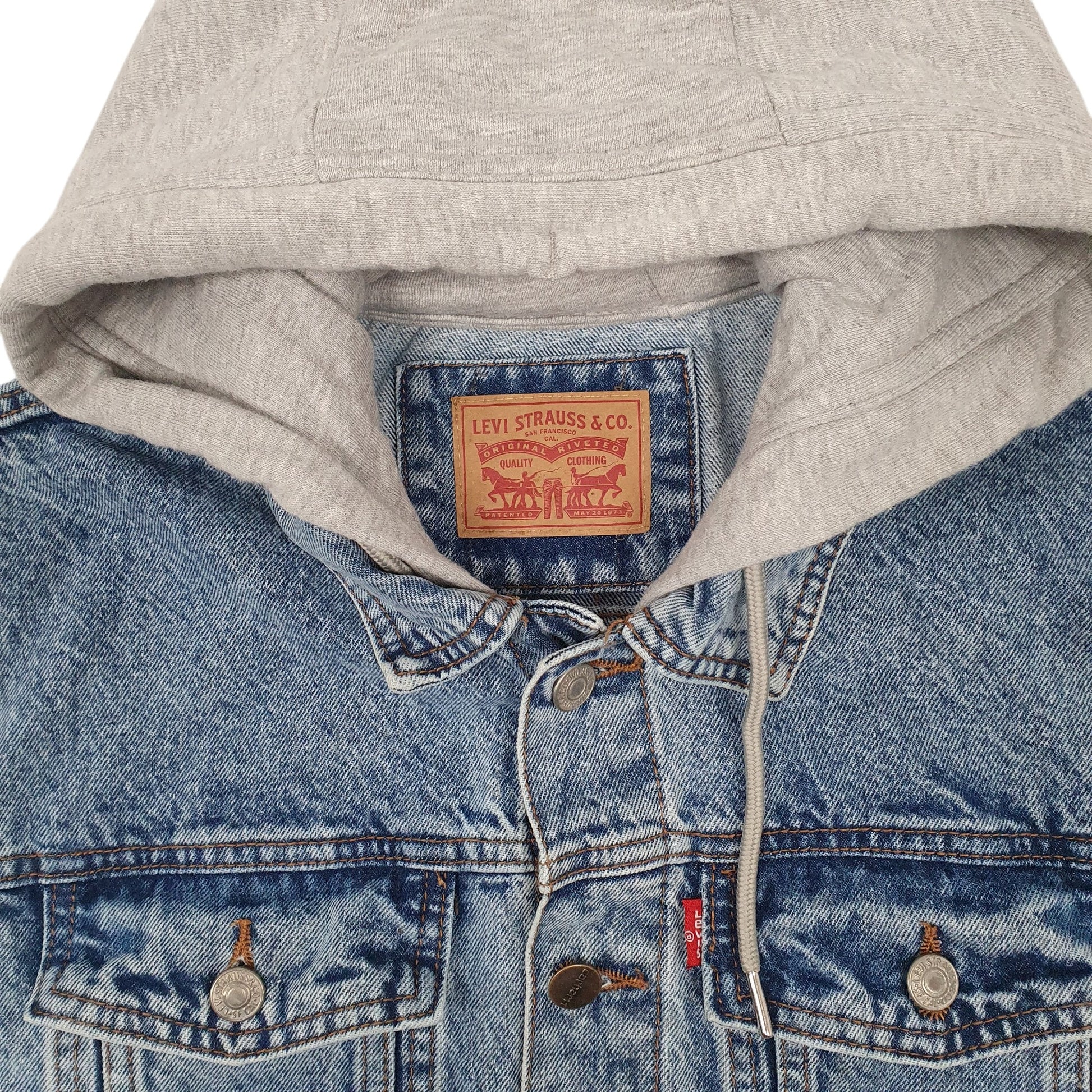 Womens Blue Levis Hoodie  Coat