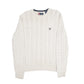 Mens Cream Chaps Cable Knit Crewneck Jumper