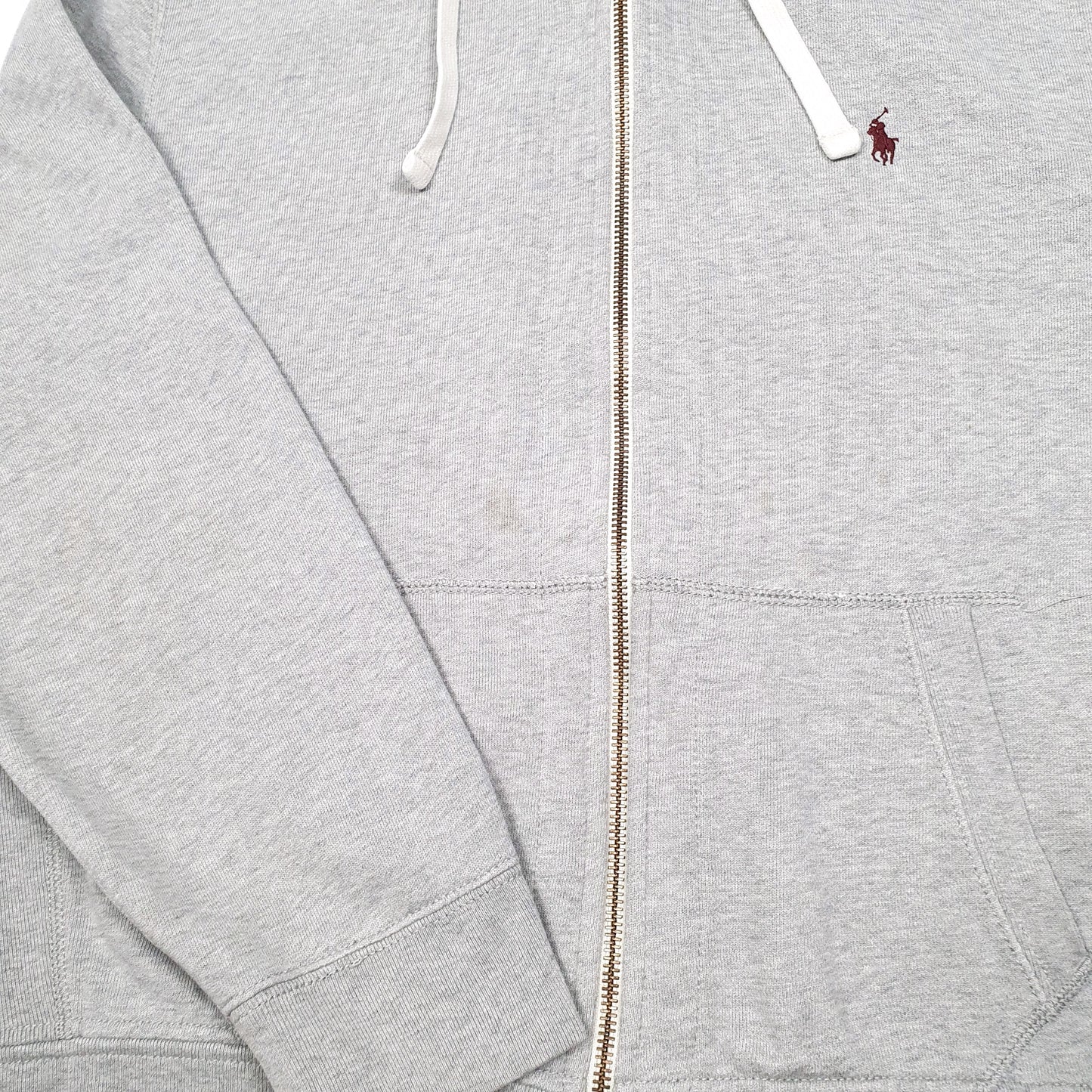 Mens Grey Polo Ralph Lauren Hoodie Full Zip Jumper