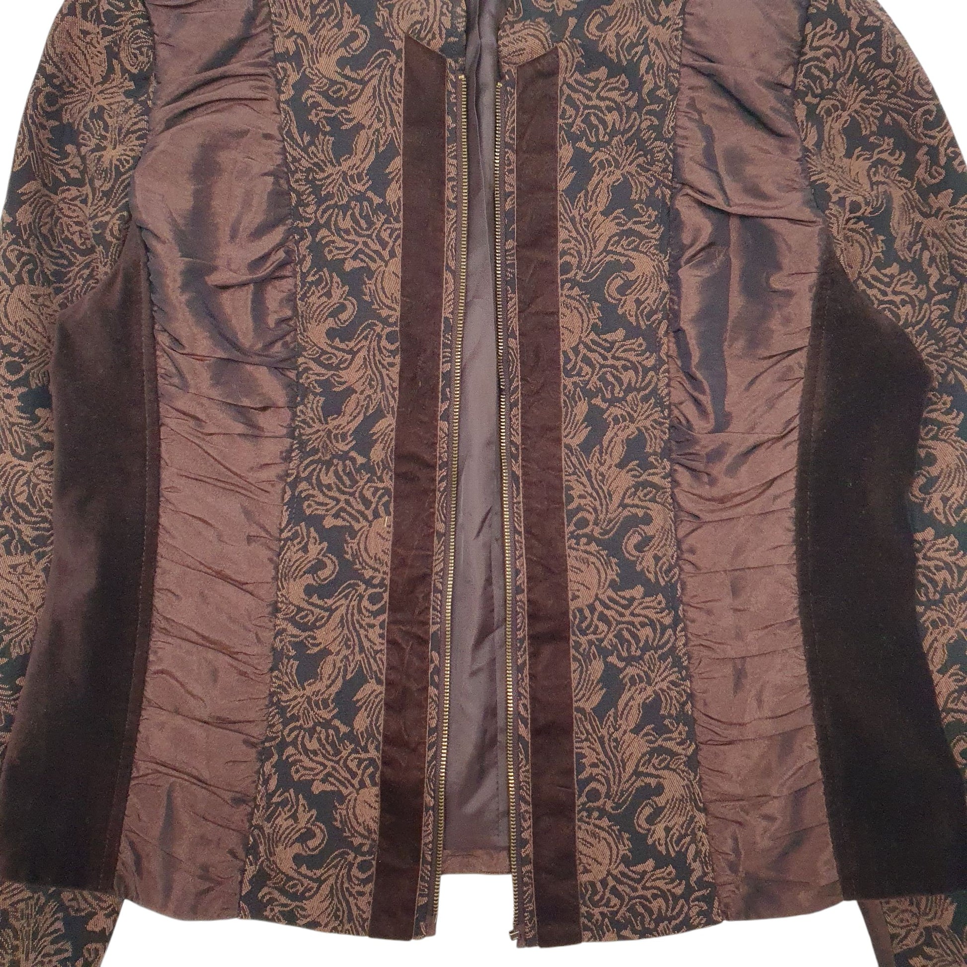 Womens Brown Brandtex Floral  Coat