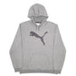 Mens Grey Puma Spellout Hoodie Jumper