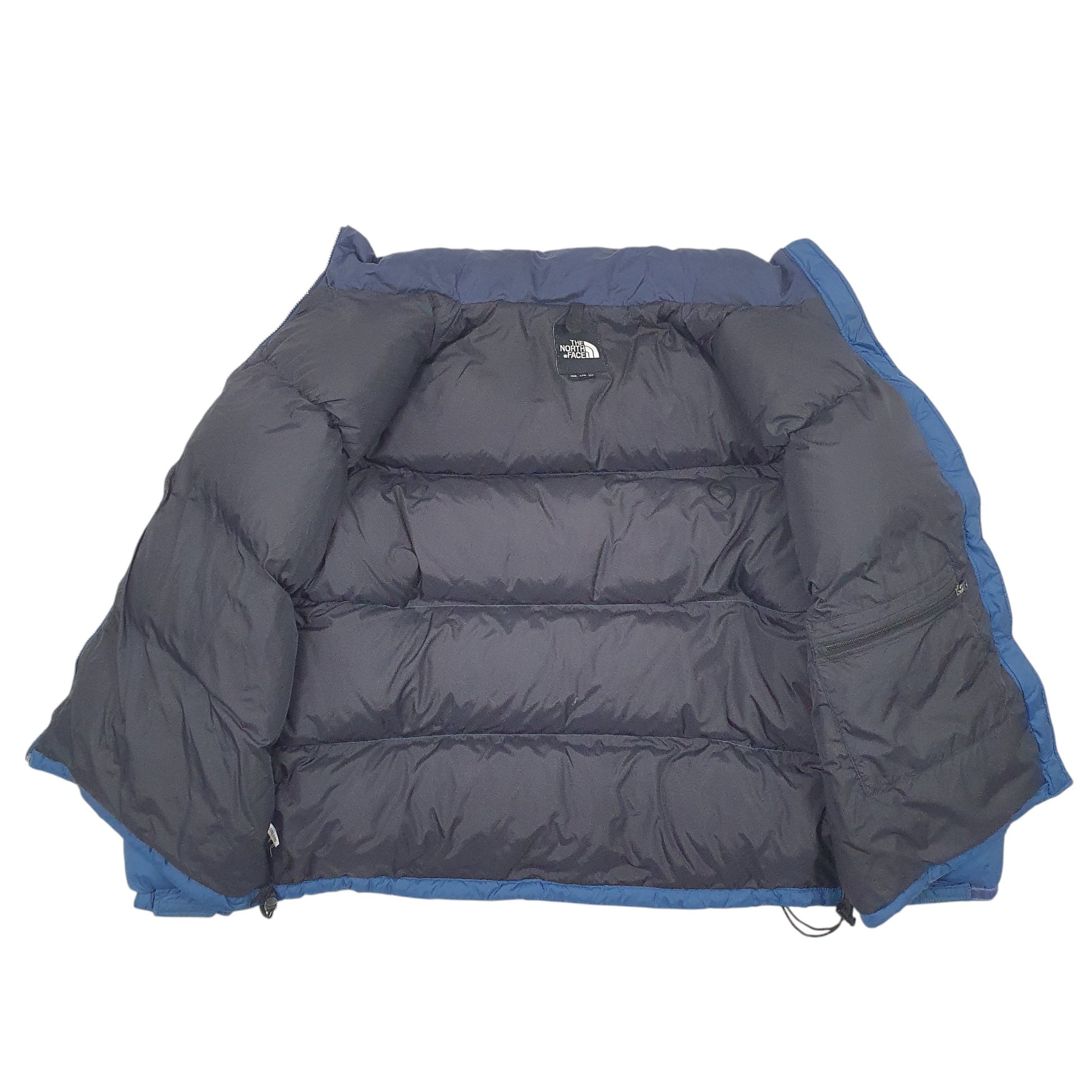 Mens Blue The North Face Nuptse 700 Hooded  Coat