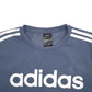 Mens Blue Adidas Spellout Crewneck Jumper