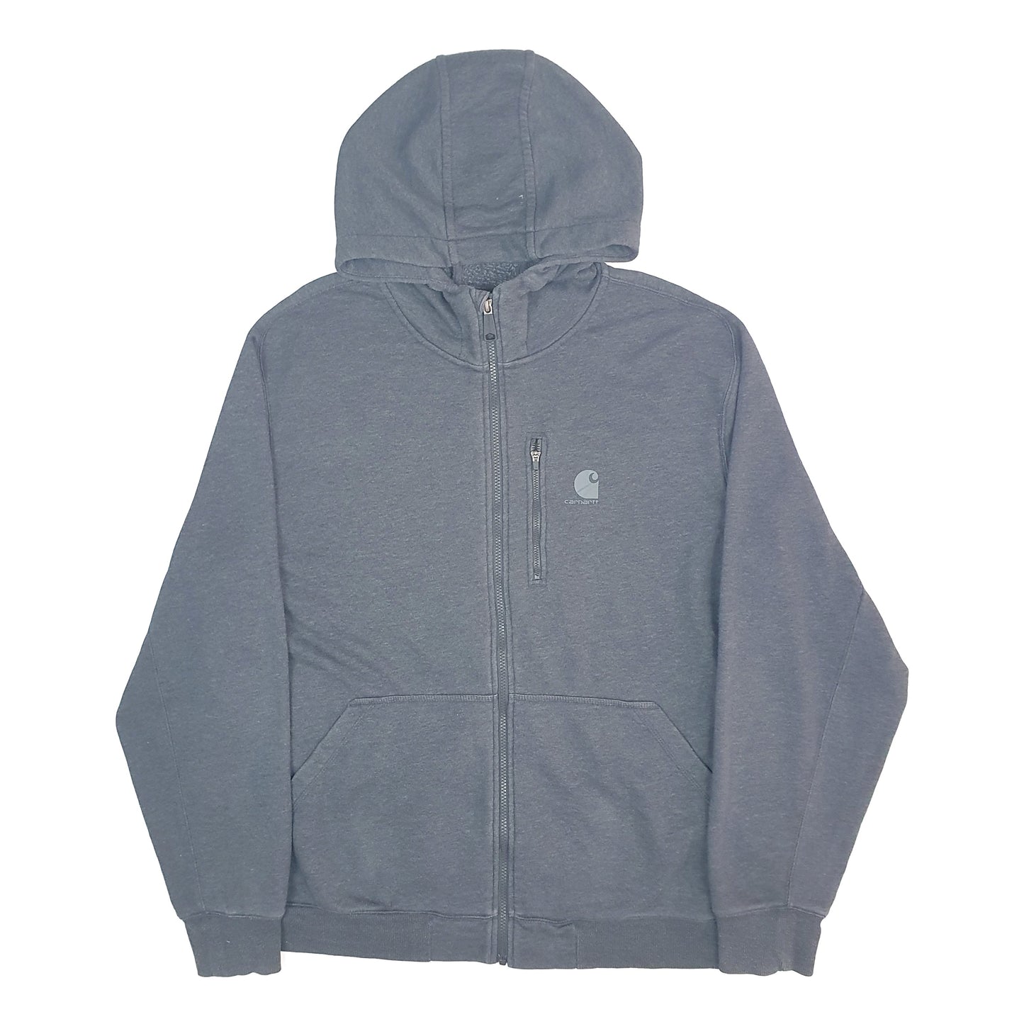 Mens Grey Carhartt Hoodie Full Zip Jumper