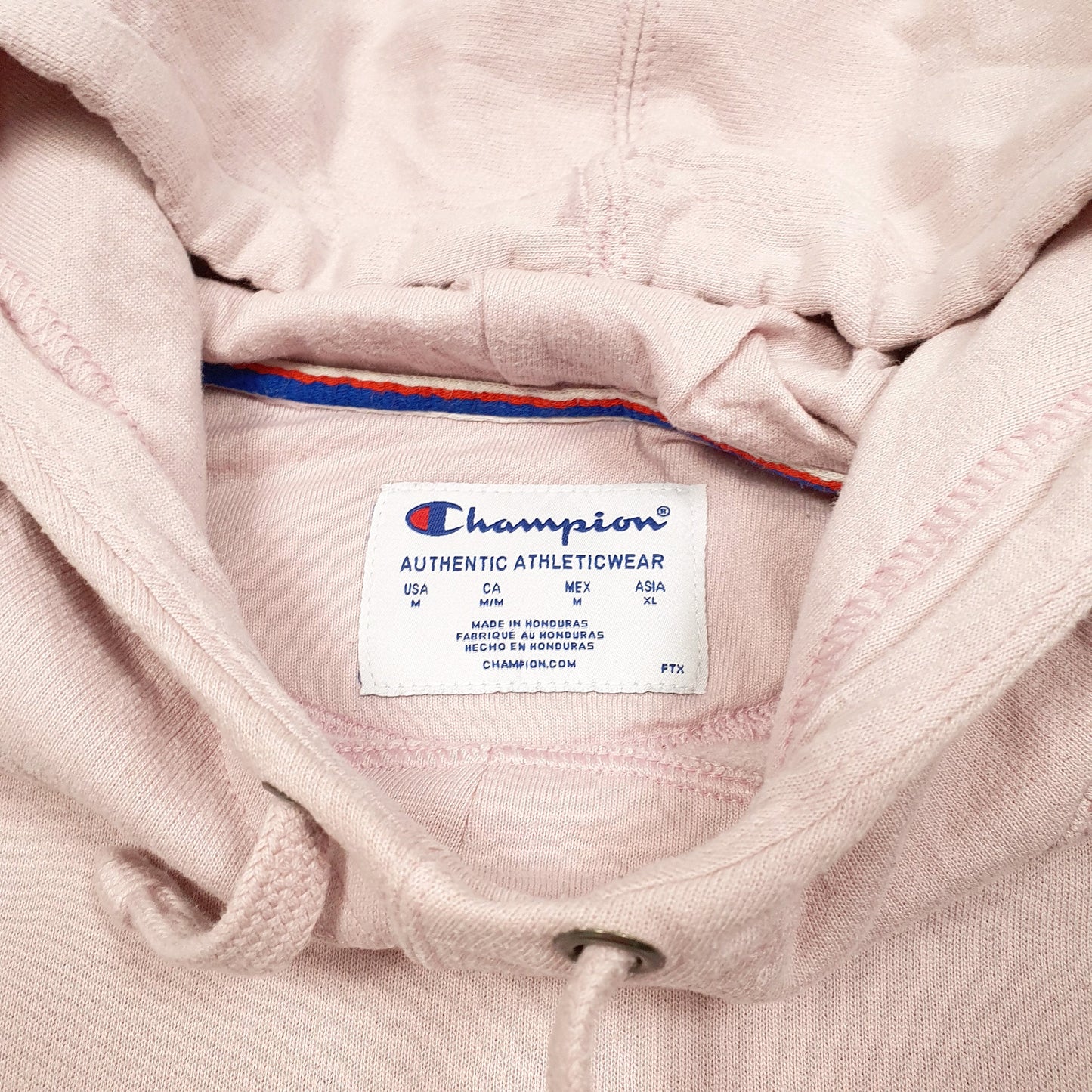 Womens Pink Champion Script Hoodie Jumper