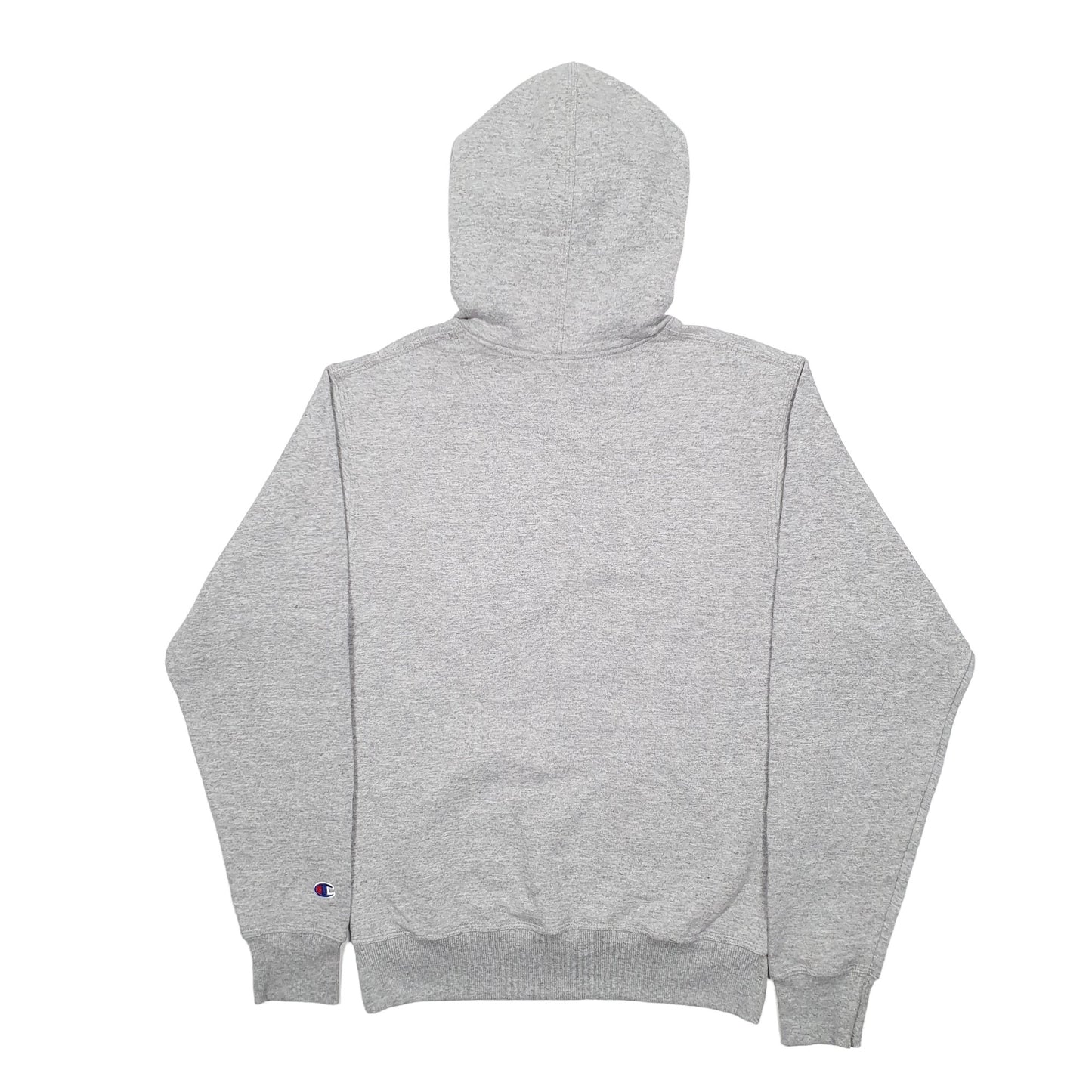 Mens Grey Champion Spellout Hoodie Jumper