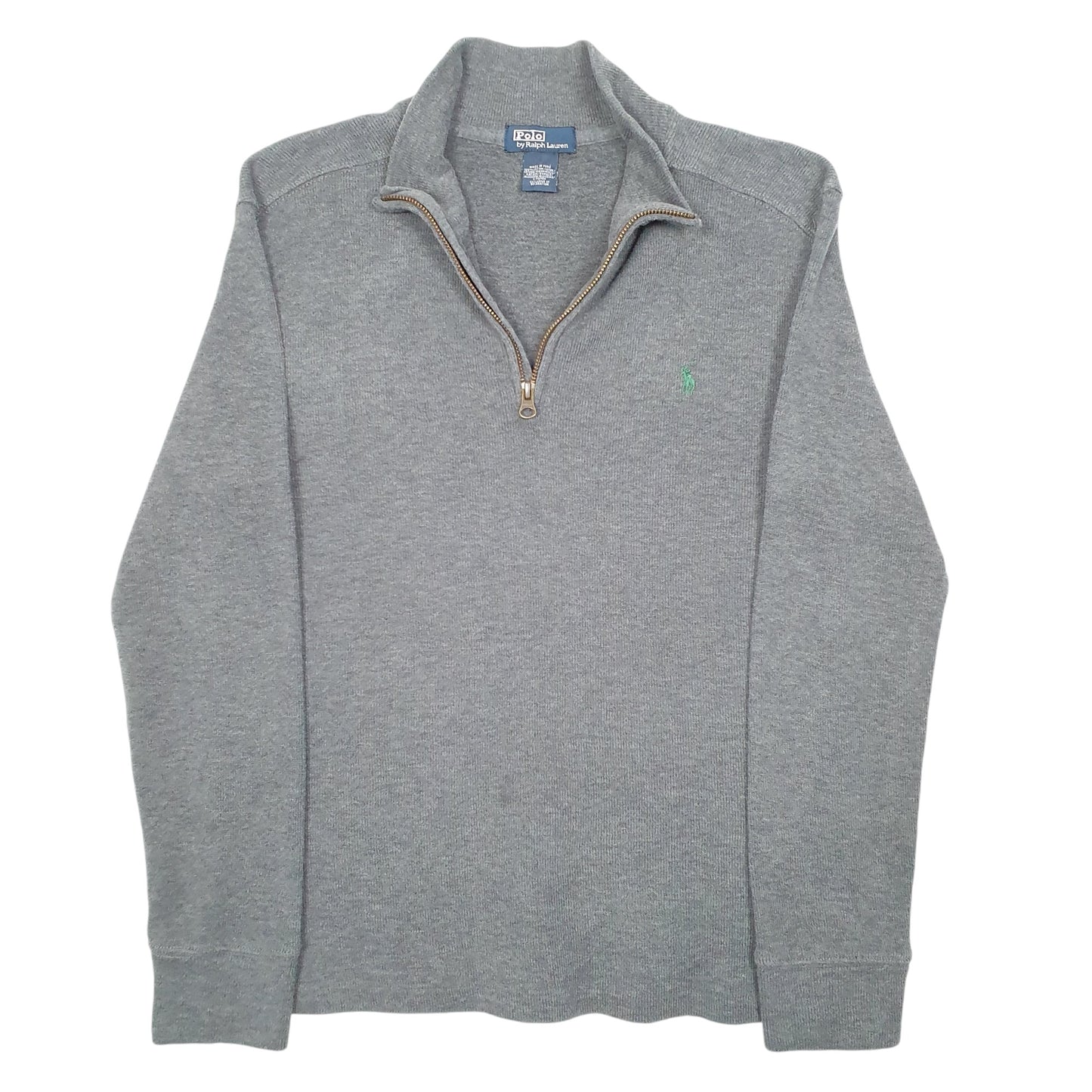 Mens Grey Polo Ralph Lauren  Quarter Zip Jumper