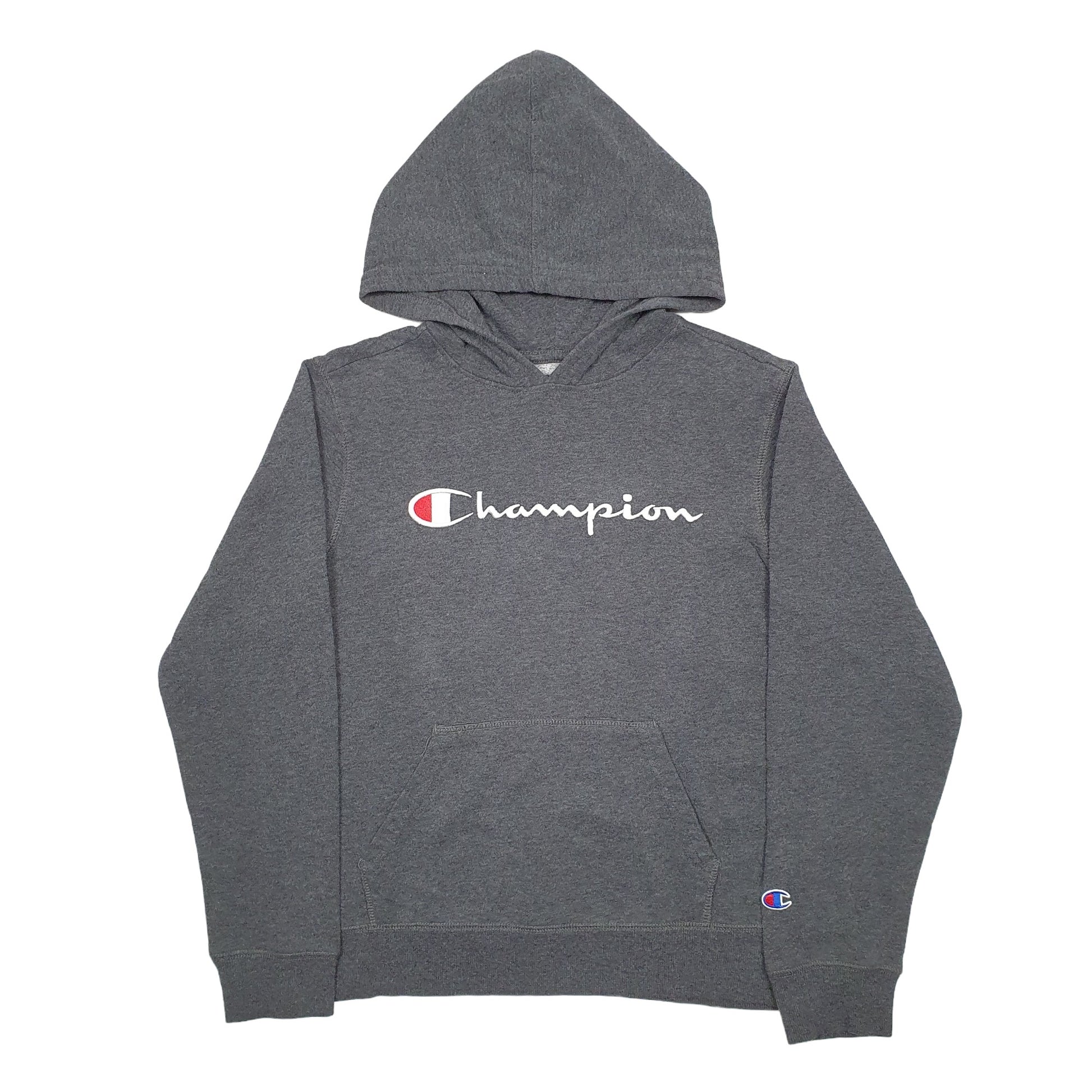 Womens Black Champion Spellout Hoodie Jumper