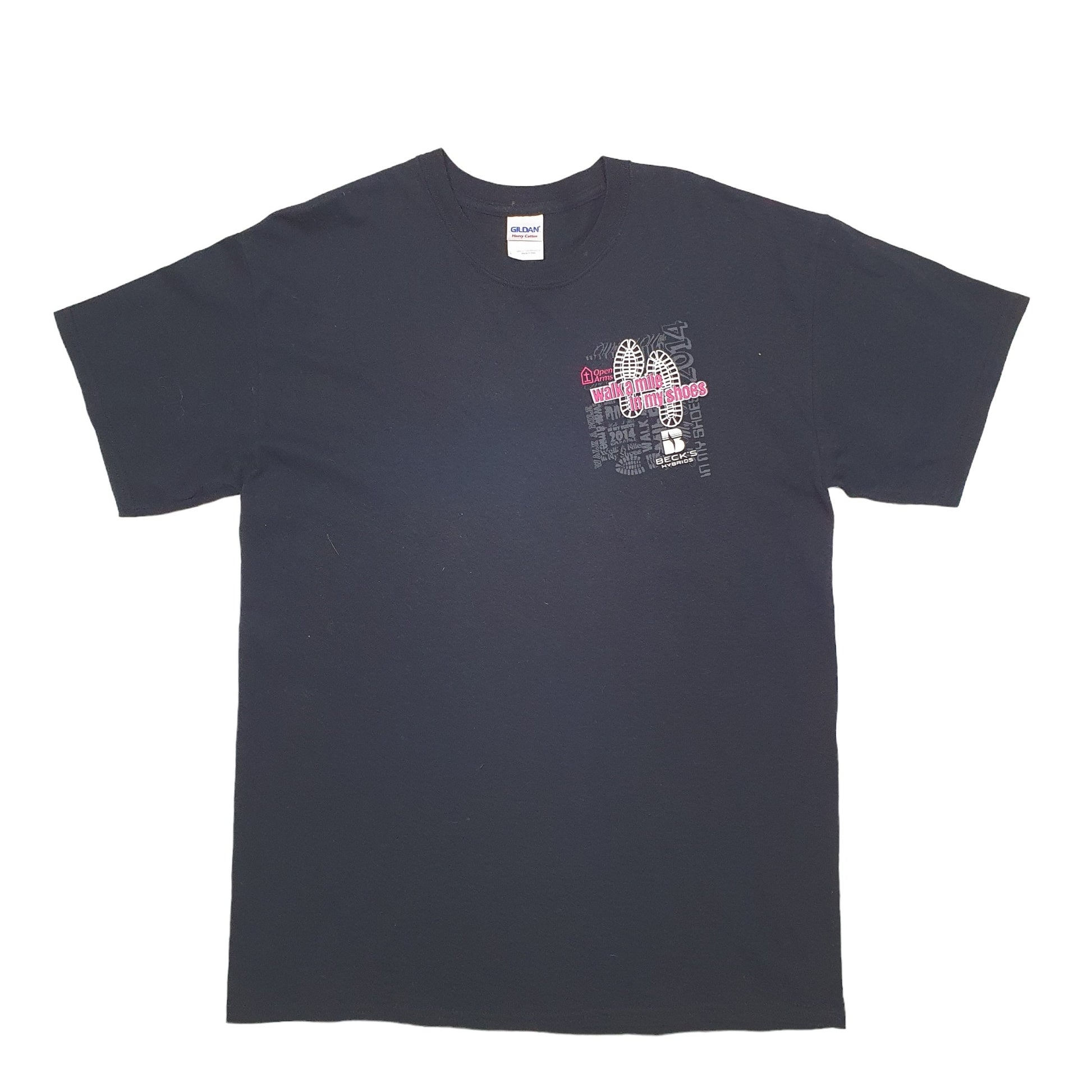 Mens Black Gildan 2014 Short Sleeve T Shirt