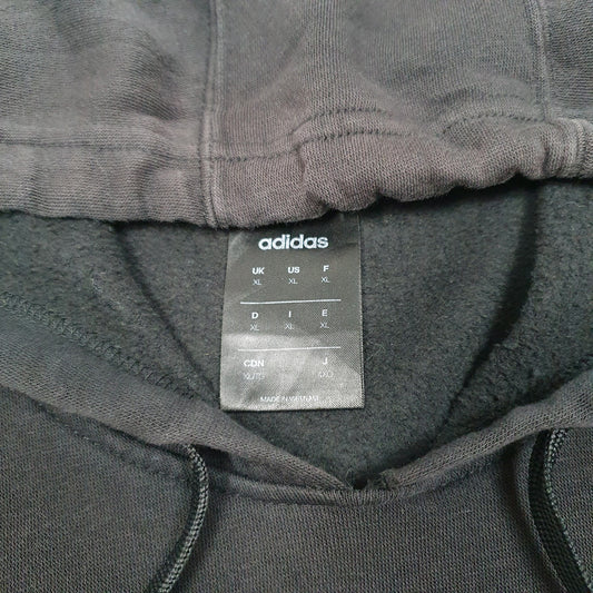 Mens Black Adidas Spellout Hoodie Jumper