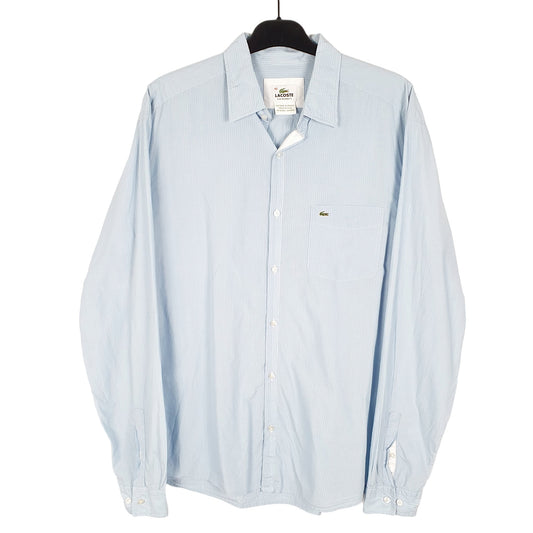 Mens Blue Lacoste Tailored Long Sleeve Shirt