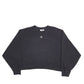 Womens Black Adidas Crop Top Crewneck Jumper