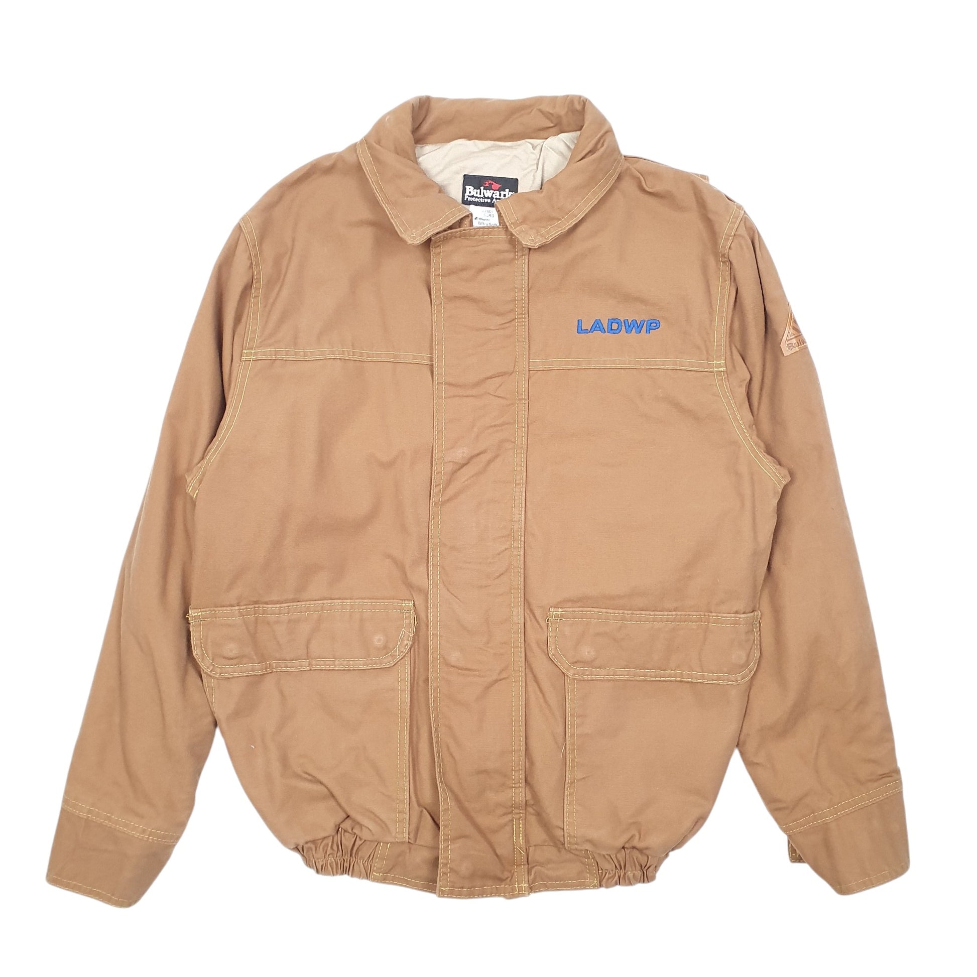 Mens Tan Bulwark Bomber Flame Resistant  Coat