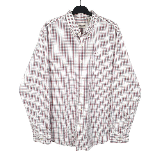 Mens White Dockers  Long Sleeve Shirt