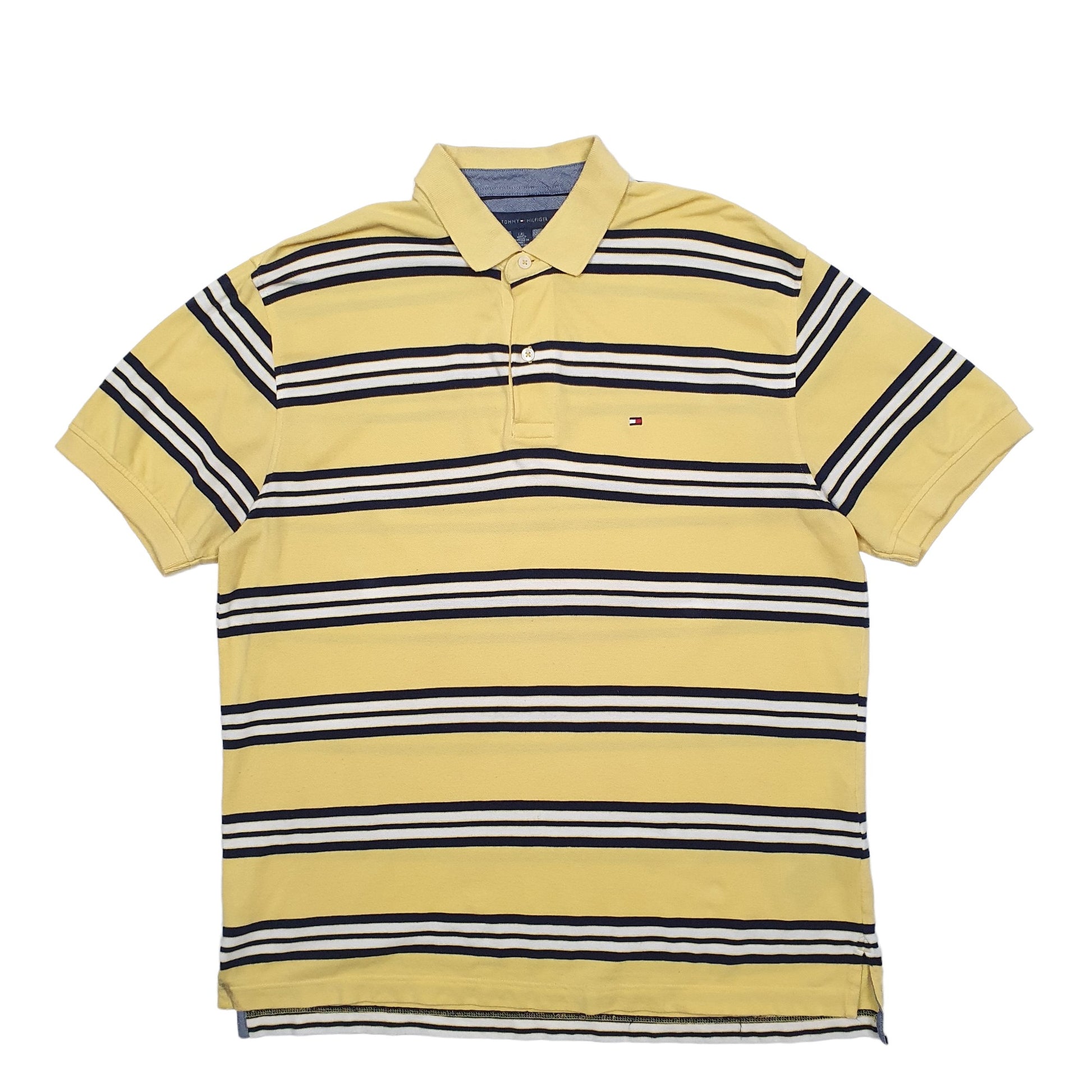 Mens Yellow Tommy Hilfiger  Short Sleeve Polo Shirt