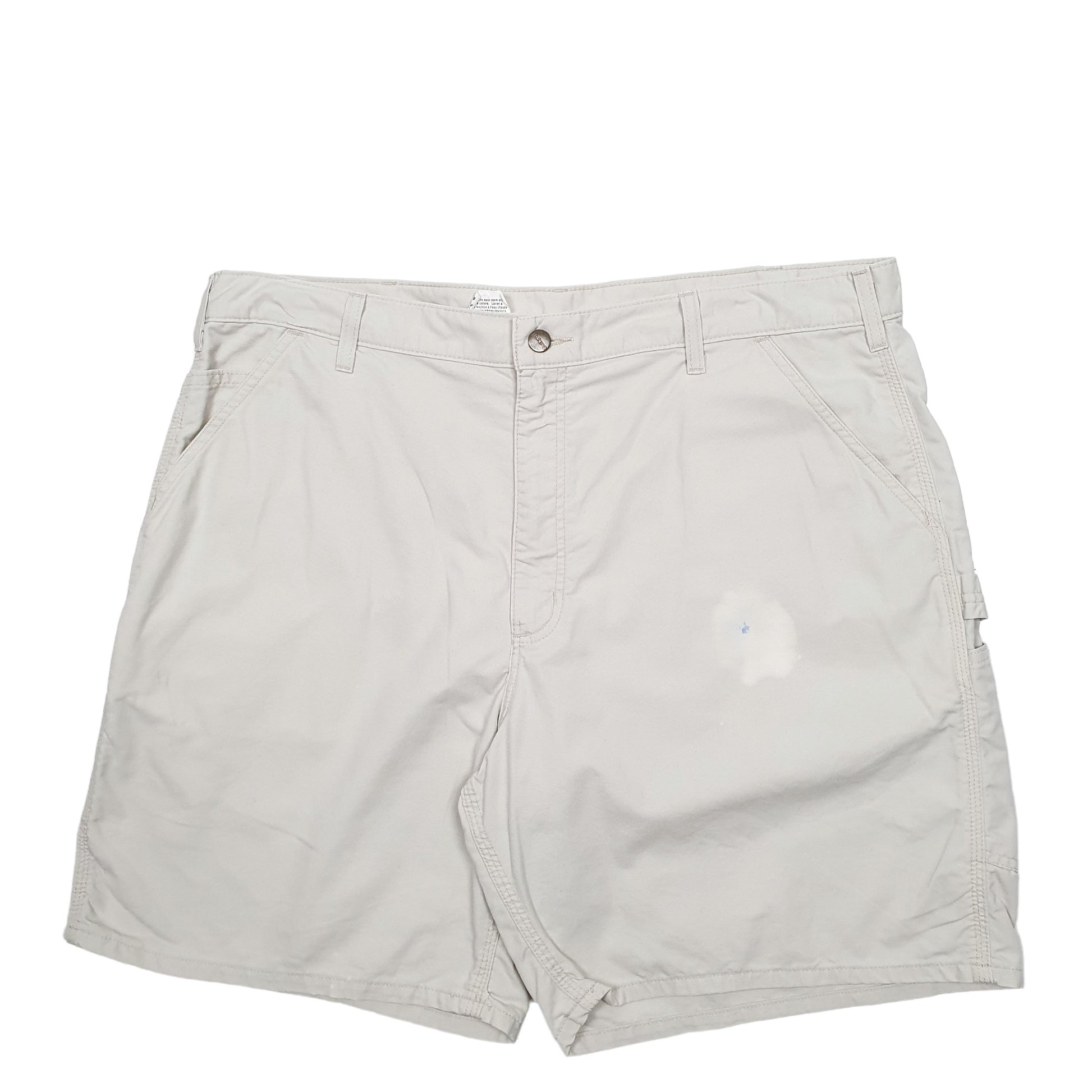 Mens Cream Carhartt Workwear B144 Carpenter Shorts