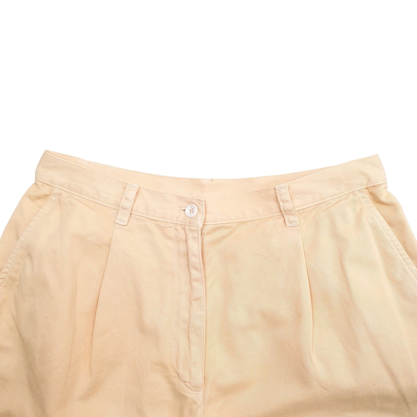 Womens Orange Ralph Lauren Pleated Chino Shorts
