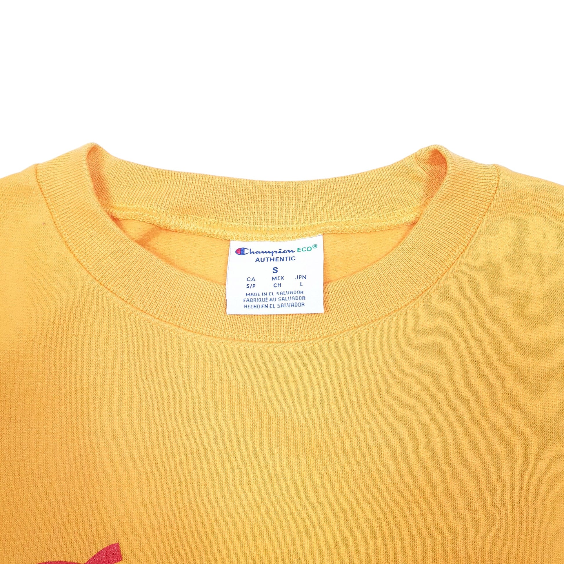 Mens Yellow Champion Roadville Crewneck Jumper