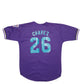 Mens Purple Evans Baseball Jersey Diamond Backs Short Sleeve T Shirt