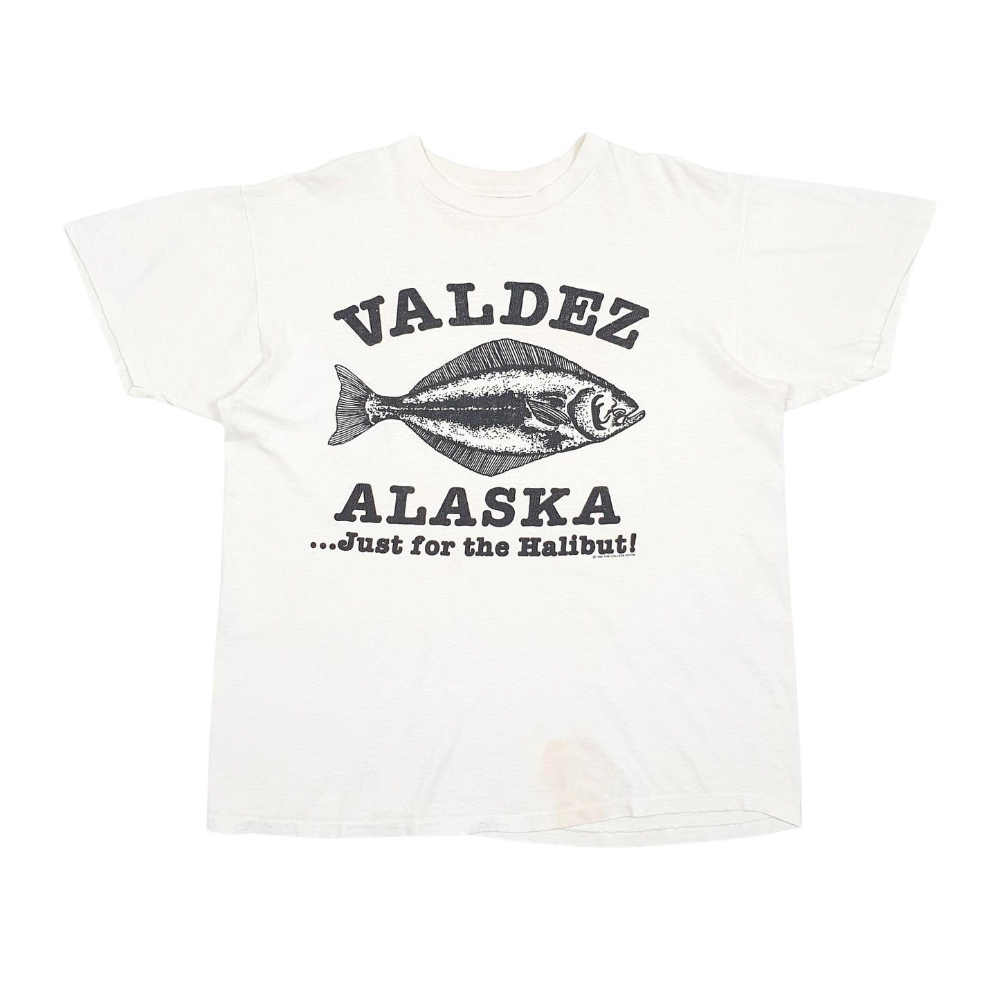 Mens White Unbranded Single Stitch Vintage 80s Short Sleeve T Shirt