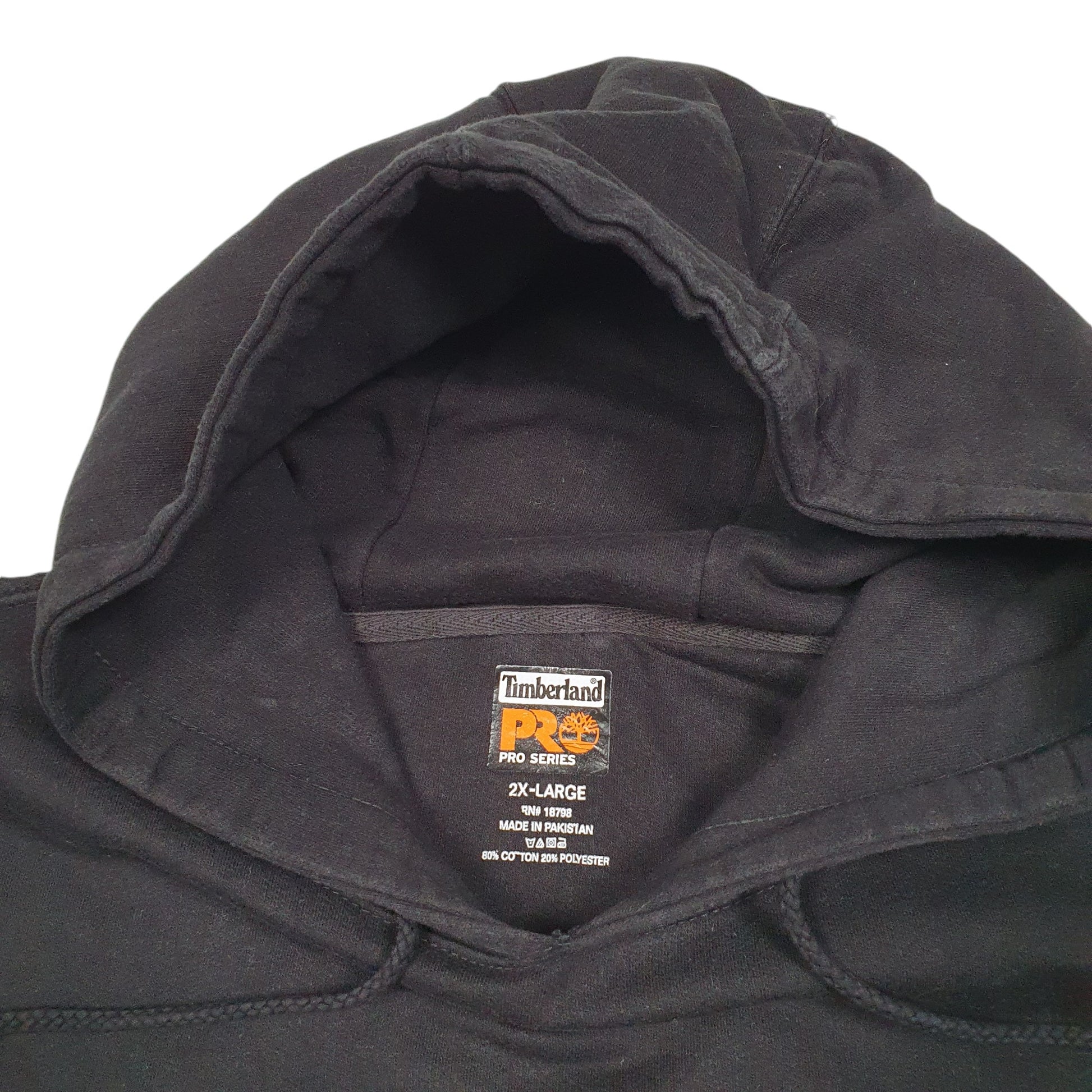 Mens Black Timberland Pro Series Spellout Hoodie Jumper