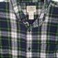 Mens Navy L.L.Bean Flannel Overshirt Long Sleeve Shirt