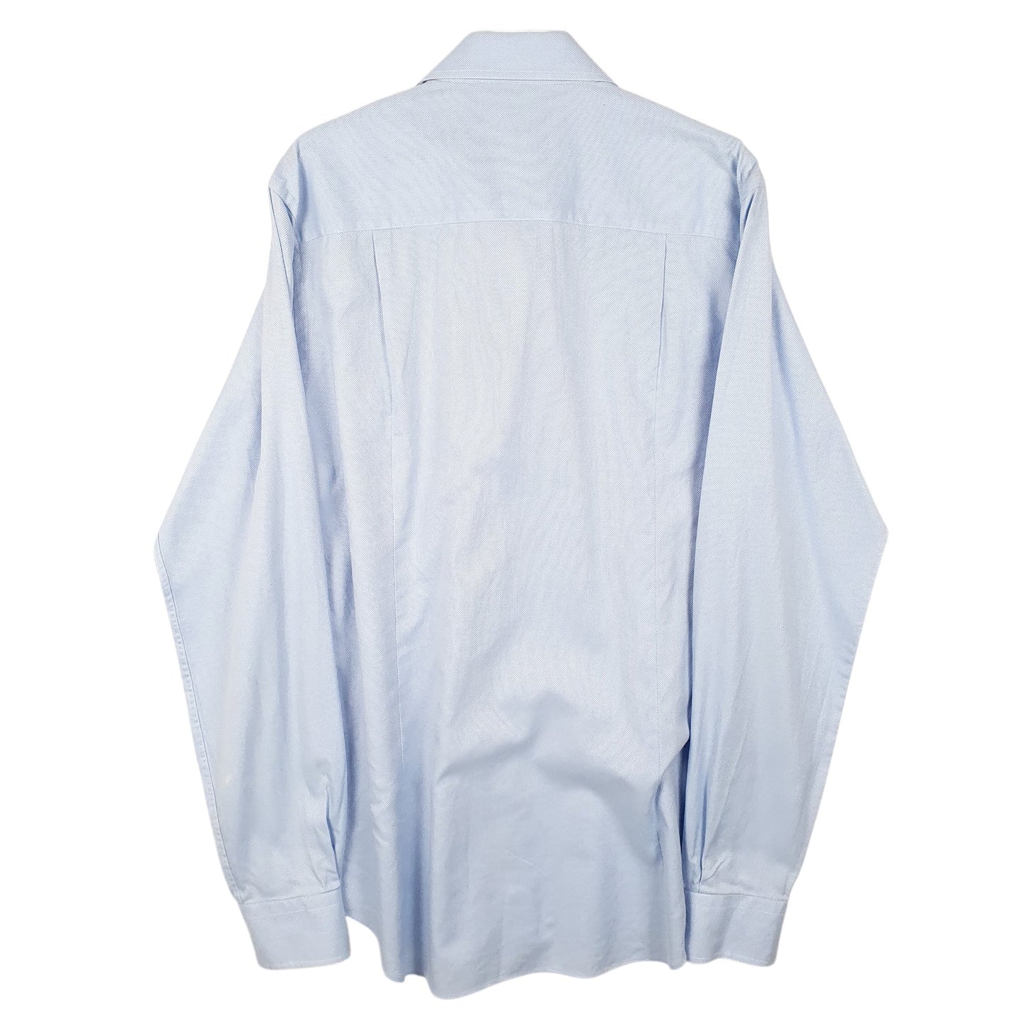 Mens Blue David Donohue Trim Long Sleeve Shirt