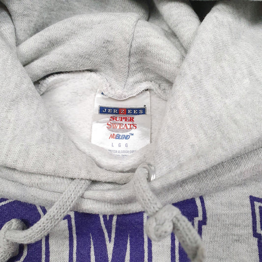 Mens Grey Jerzees Armijo Softball USA Spellout Hoodie Jumper