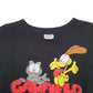 Womens Black Garfield Spellout Garfield Cartoon Crewneck Jumper
