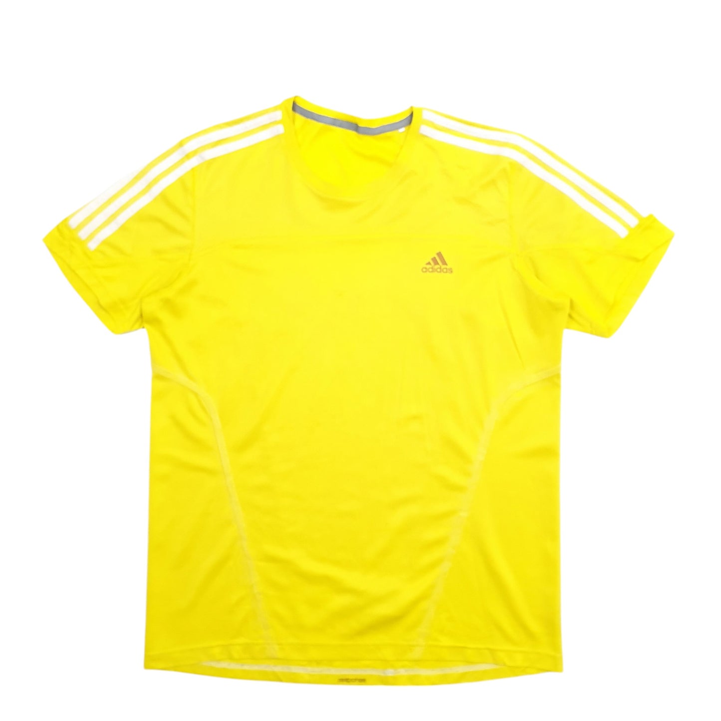 Mens Yellow Adidas  Short Sleeve T Shirt