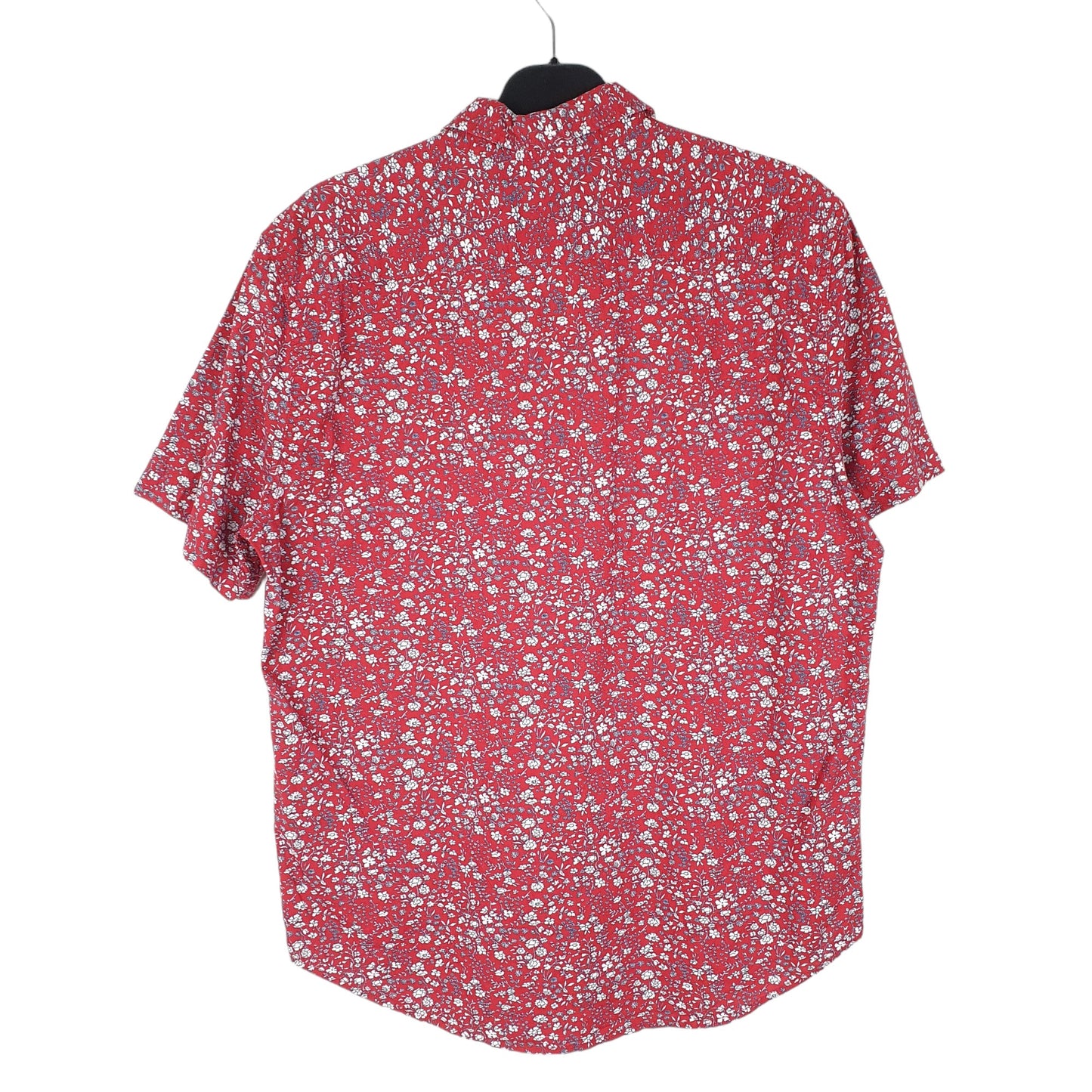 Mens Red Levis Floral Print Hawaiian Short Sleeve Shirt