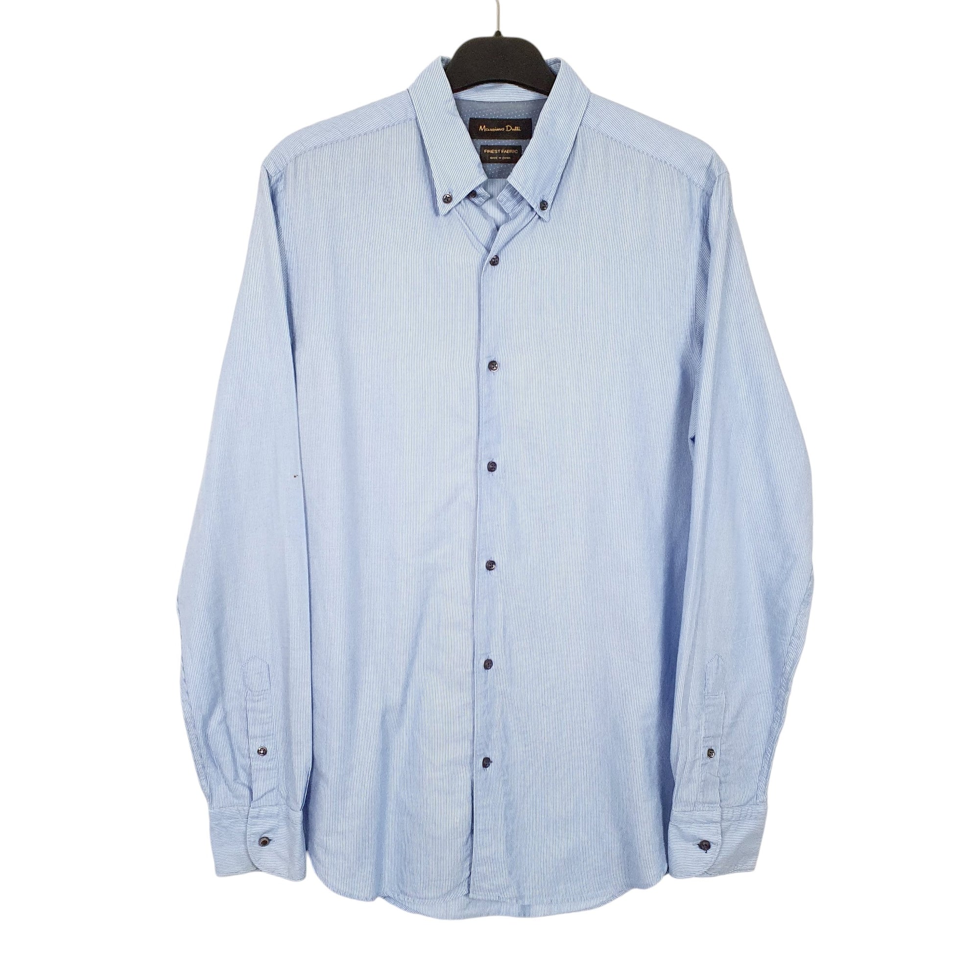 Mens Blue Massimo Dutti  Long Sleeve Shirt