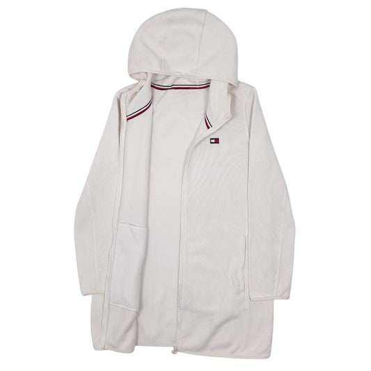 Womens White Tommy Hilfiger Hoodie Trench Full Zip Jumper
