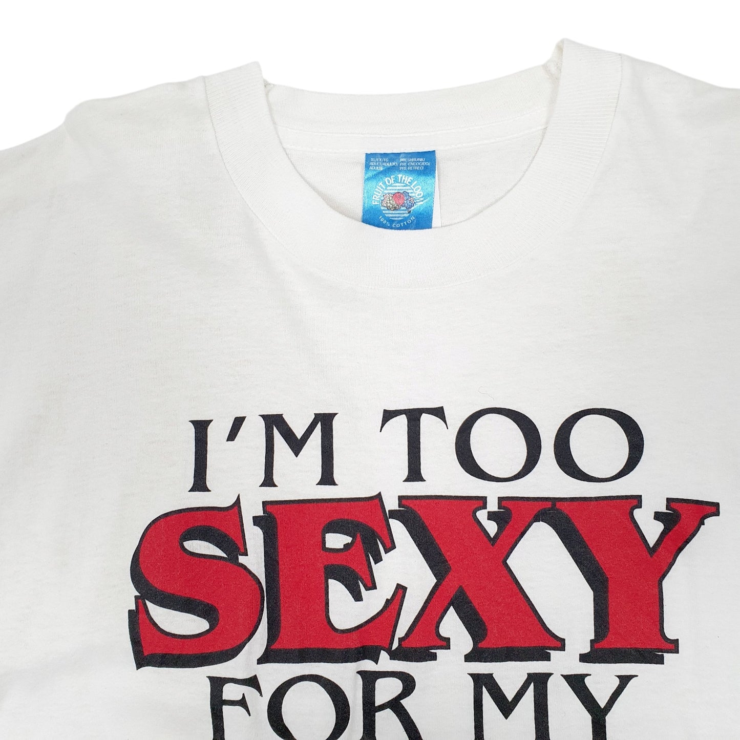 Mens White Fruit Of The Loom Vintage 90s Single Stitch Short Sleeve T Shirt