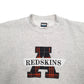 Mens Grey Tultex Redskins Spellout Made In USA Crewneck Jumper