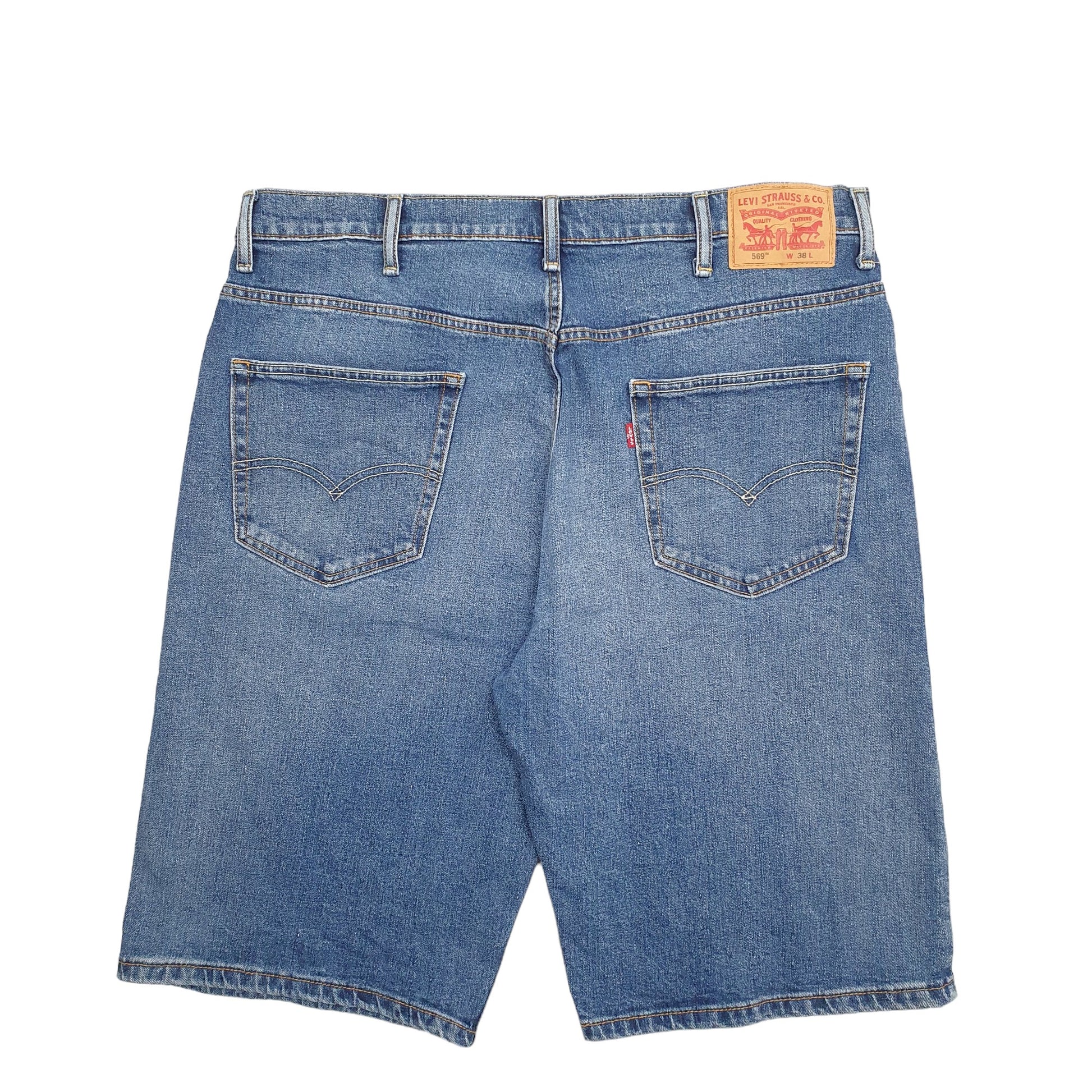 Mens Blue Levis Denim Jeans Jorts Denim Shorts