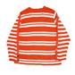 Womens Orange Tommy Hilfiger Striped Knit V Neck Jumper