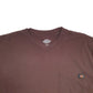 Mens Brown Dickies Pocket Short Sleeve T Shirt