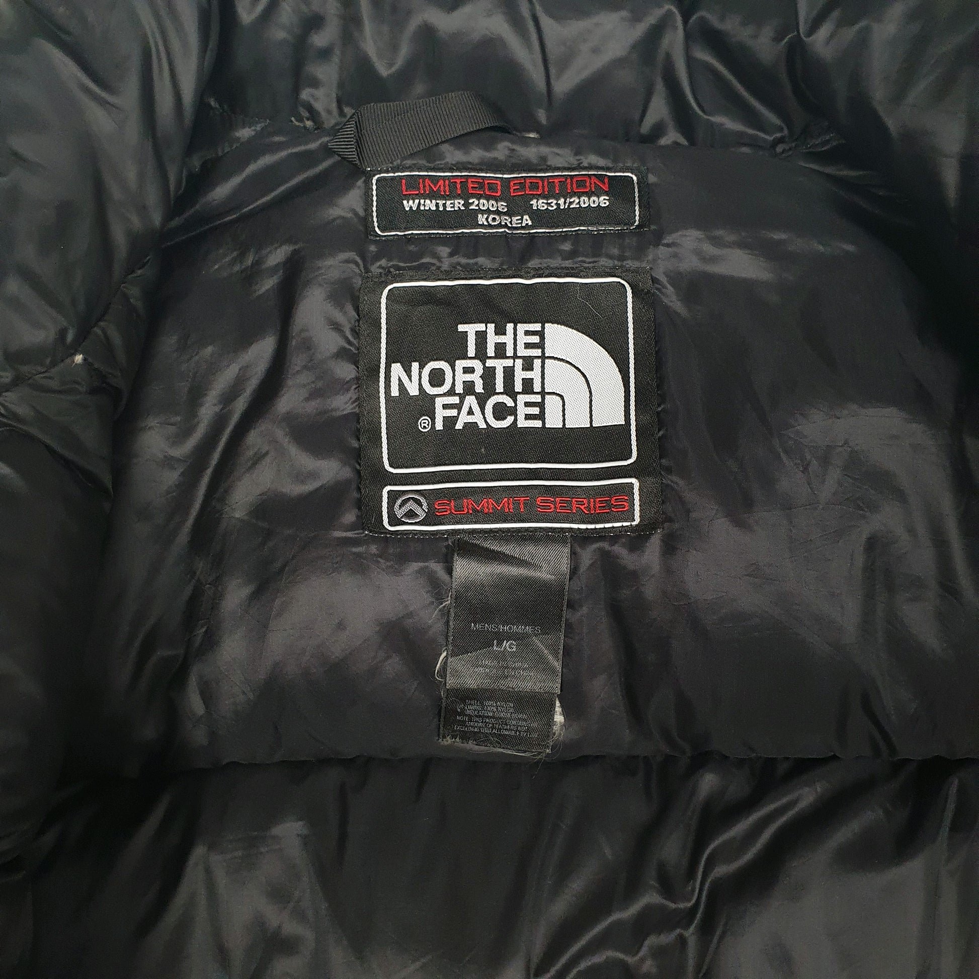 Mens Black The North Face Nuptse 850 LTD Edition Korea 2006  Coat