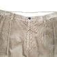 Mens Beige Nautica Double Pleated Corduroy Trousers