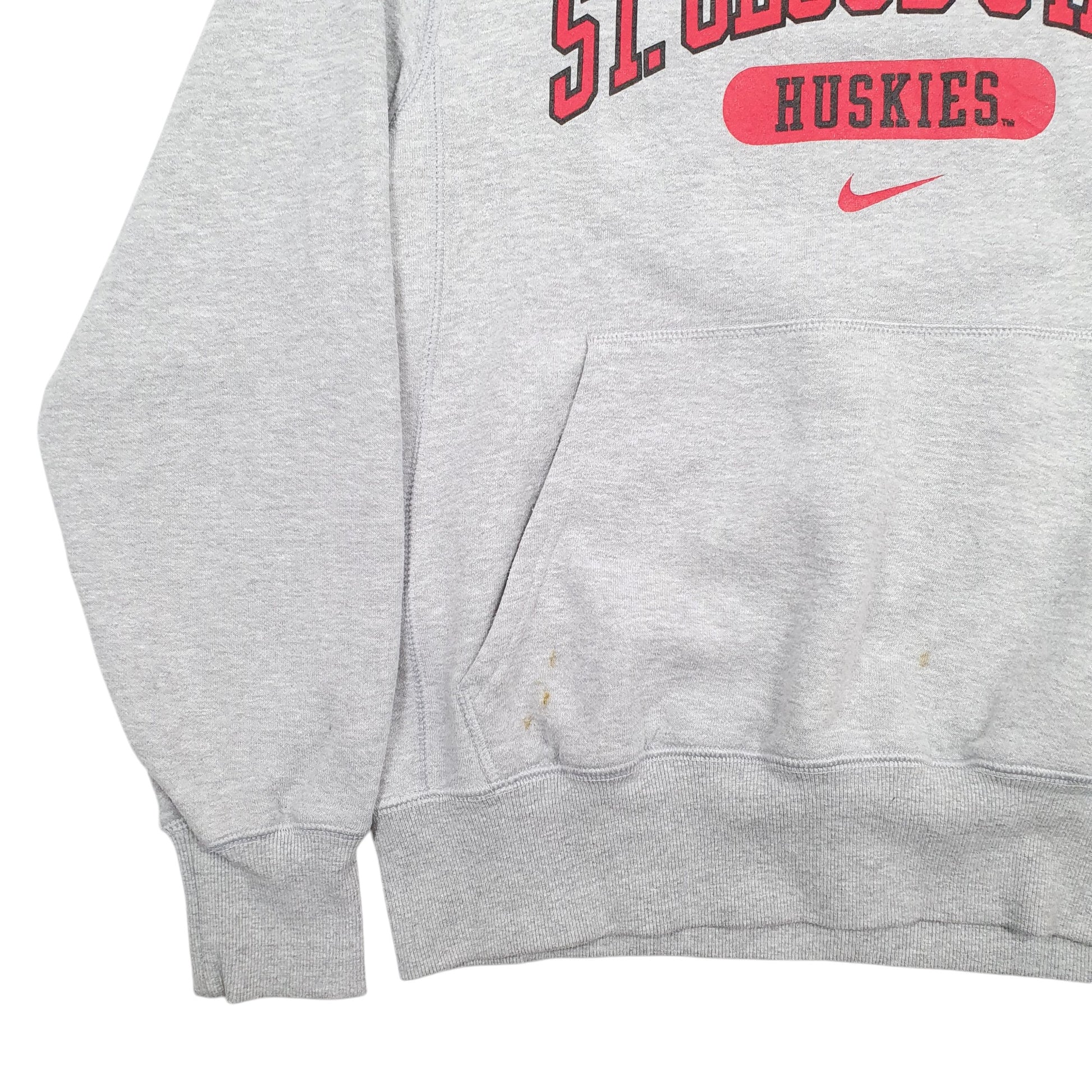 Mens Grey Nike St Cloud State Spellout Hoodie Jumper