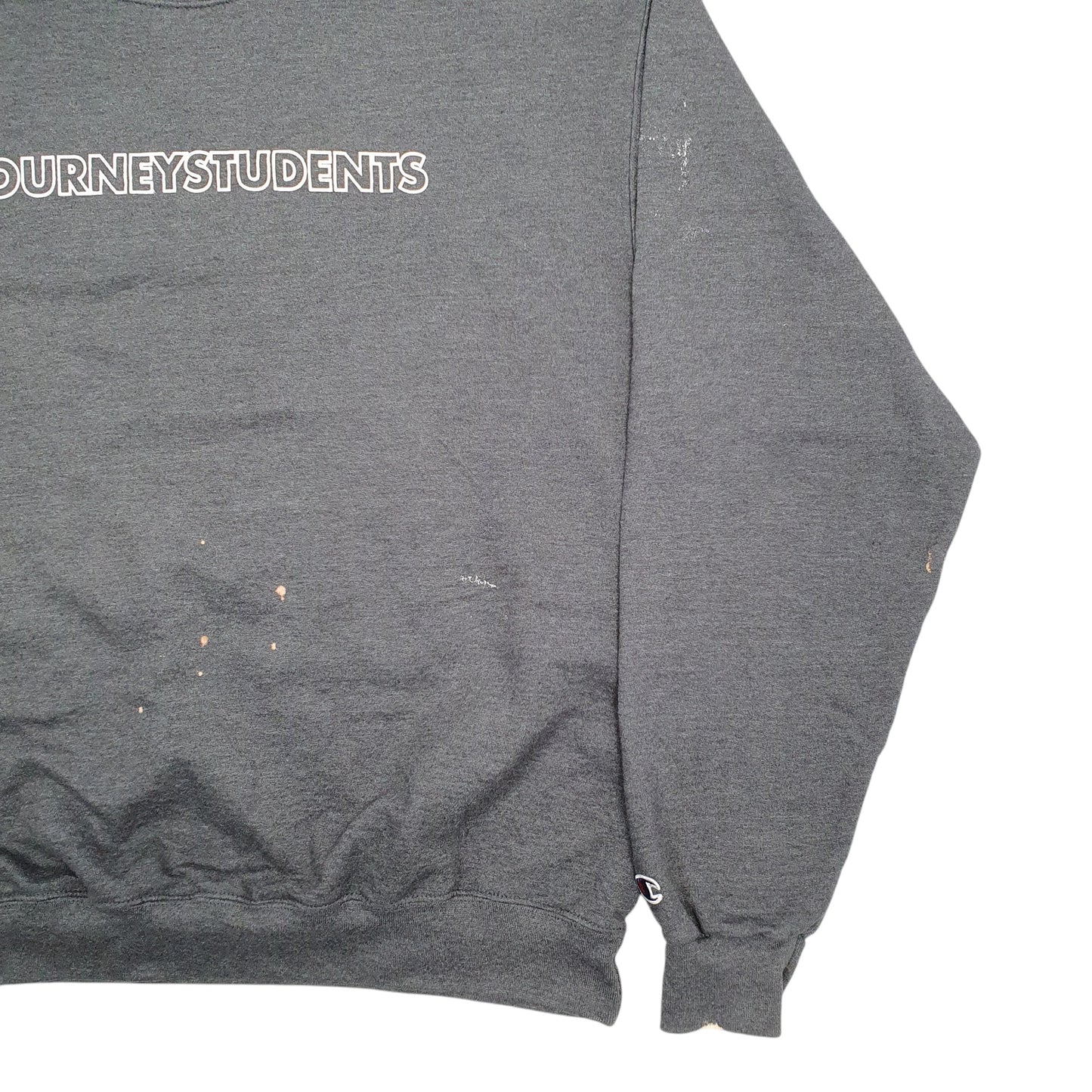 Mens Grey Champion Journey Students Spellout Crewneck Jumper