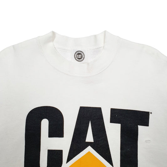 Mens White Cat Spellout Crewneck Jumper