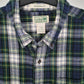 Mens Navy L.L.Bean Flannel Overshirt Long Sleeve Shirt