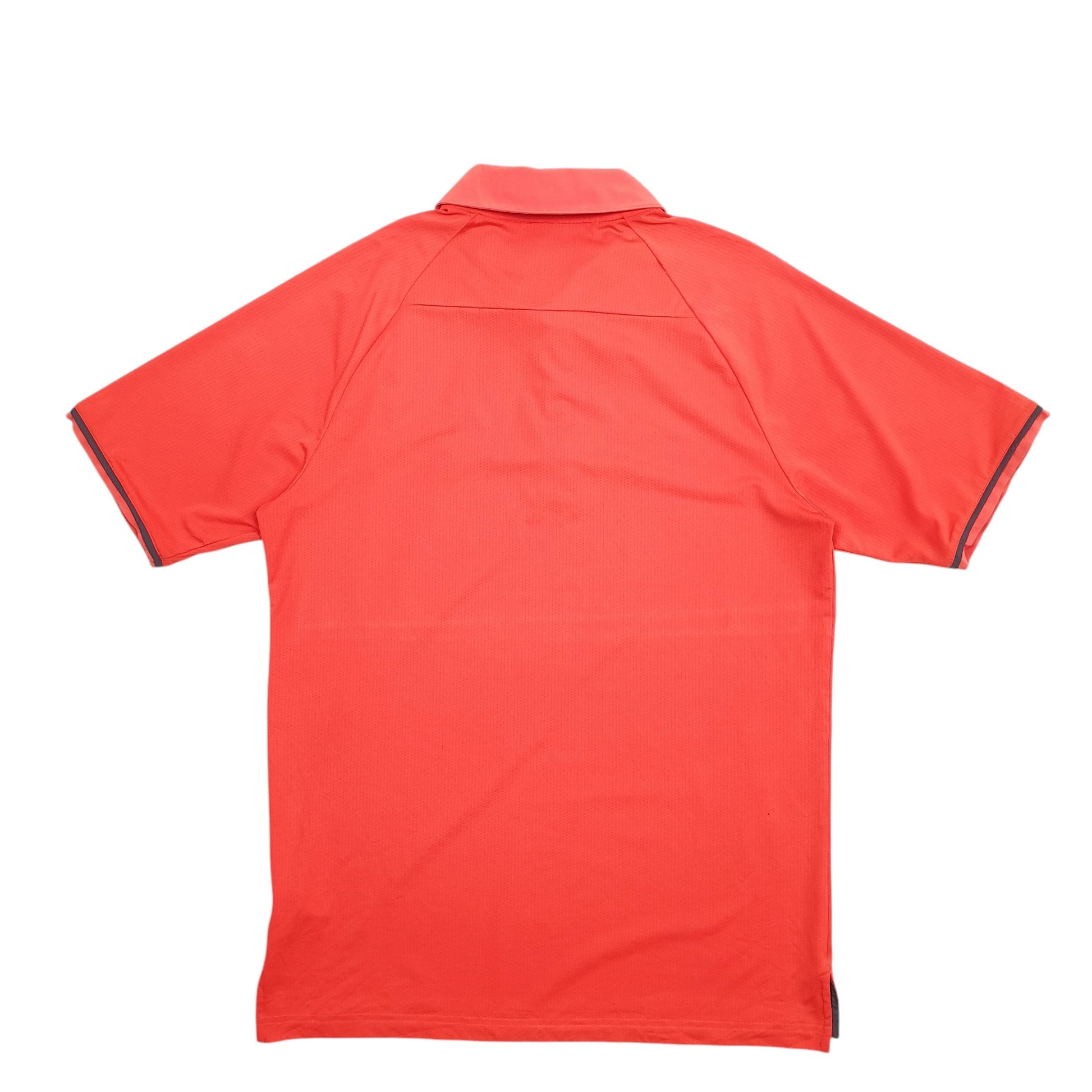 Mens Orange Adidas Golf Climacool Short Sleeve Polo Shirt